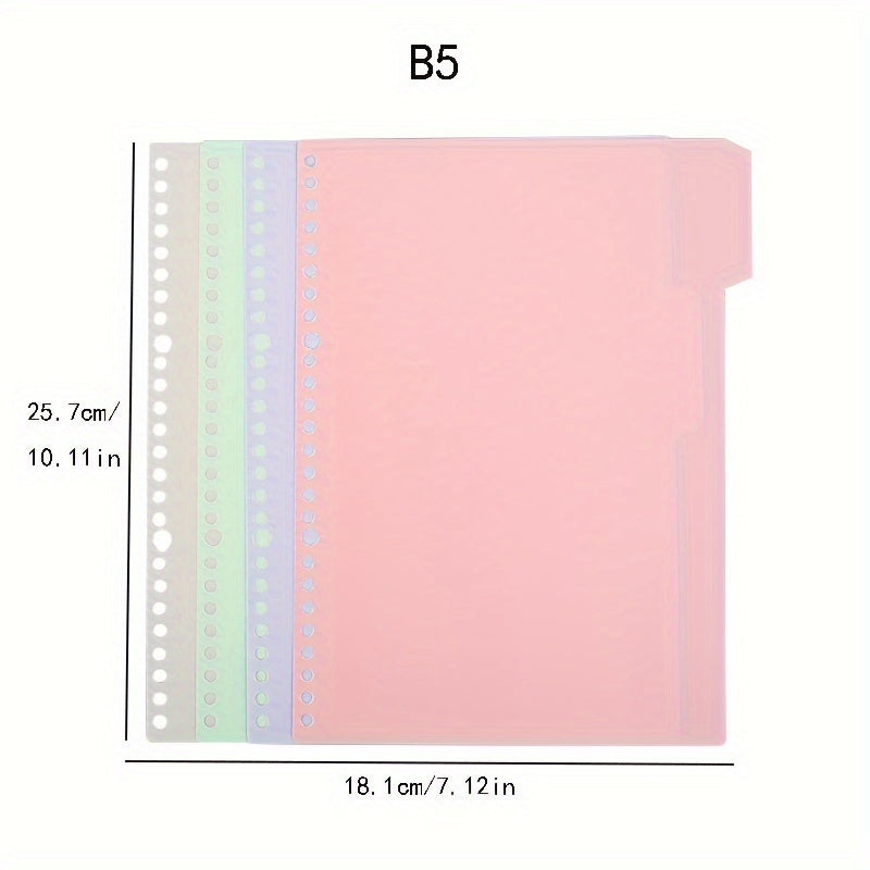 4pcs Translucent Planner Divider Line Budget Binder