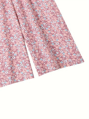 Boho Floral Print Lounge Shorts - High Stretch Waistband
