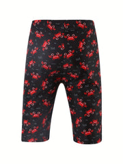 Crab Pattern Quick Dry Swim Trunk Men's Pants Swimwear