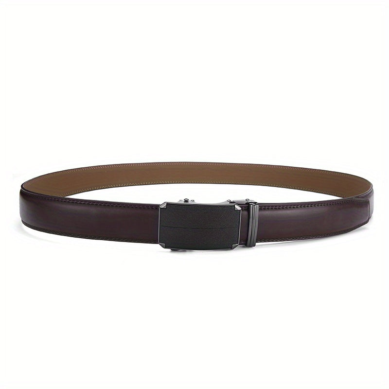 Men's Leather Belt Automatic Buckle Two-layer Cowhide Suit Jeans All Match