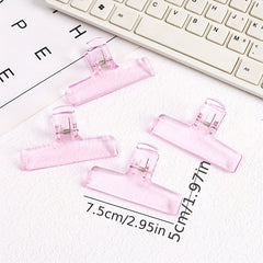 Transparent Long Tail Clip Stationery Acrylic Storage Clip