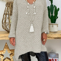 Solid V Neck Casual Sweater Long Sleeve Jumper