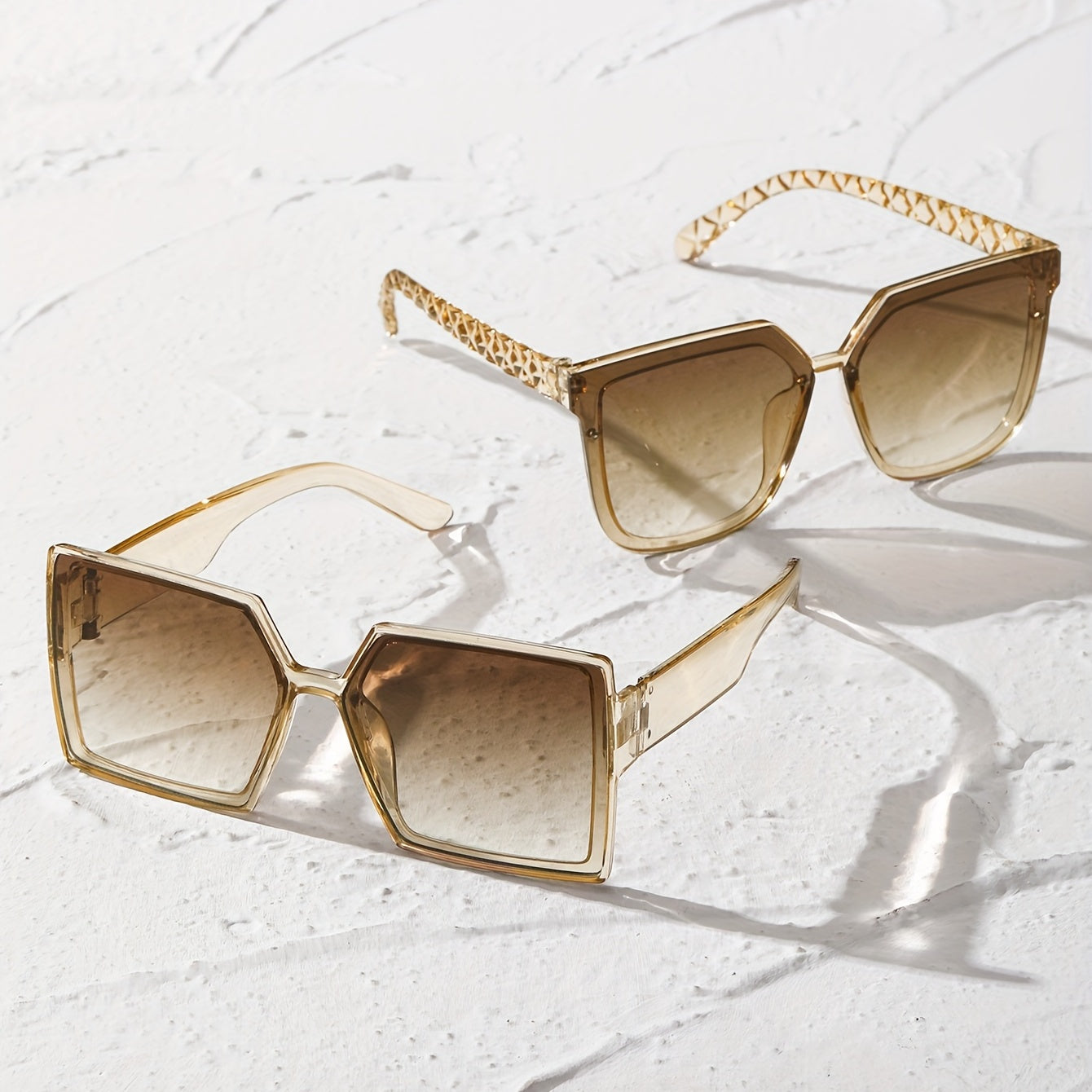 Large Square Sunglasses Jelly Anti Glare UV400 Sun Shades