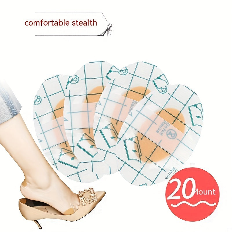 10pcs/20pcs Heel Stickers Self-adhesive Invisible Shoes Feetz Anti-wear Stickers