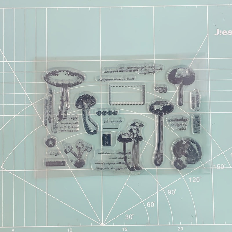Transparent Mushroom Silicone Stamp for Crafts