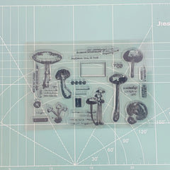 Transparent Mushroom Silicone Stamp for Crafts