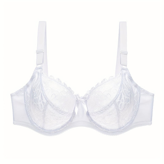 Contrast Lace Underwire Bra