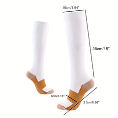 3 Pairs Copper Compression Thigh Socks for Outdoor Activities