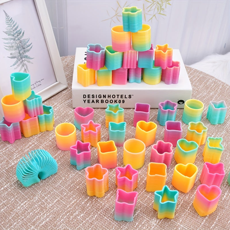 12pcs Spring Rainbow Magic Violin Stress Coil Mini Spring Bulk Toy