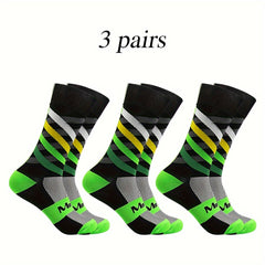 Men's Mid Calf Sport Socks - Sweat Absorbing Nylon Blend - Comfy & Breathable