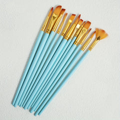 12pcs Painting Brush Nylon Brush Acrylic Paint Professional Painting Brush