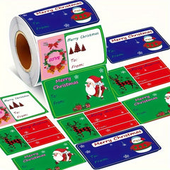 250pcs Christmas Label Santa Claus Sticker Self-adhesive Holiday Gift Decoration