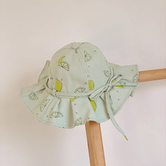 Baby Fruit Graphic Bow Bucket Hat Sun Protection Fisherman Hat