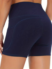 High Waist Pocket Skinny Shorts Butt Lifting Quick drying