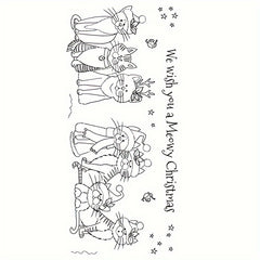 Cat Christmas Silicone Stamp For Scrapbooking DIY Craft Supplies
