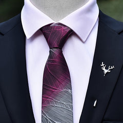 Men's Striped Zipper Tie for Formal Business Work