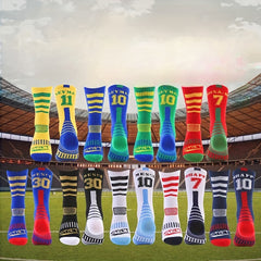 2pairs Mid-Calf Football Socks Sweat Absorbing Wear Resistant