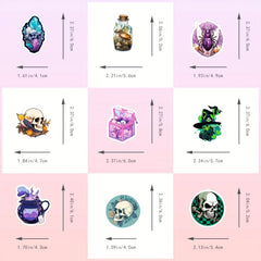 50pcs Pharmacist Vinyl Sticker Pack Waterproof Skull Decals Girls Teens Adults