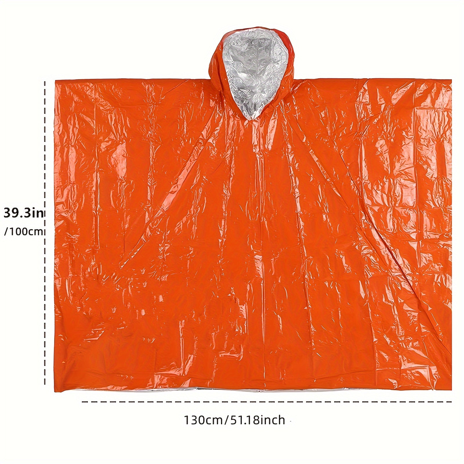 Emergency Blanket Ponchos - Stay Warm & Dry Outdoors - 2pcs