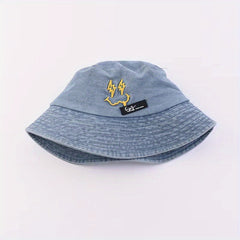 Washed Denim Bucket Hat Men Women Couple Hat