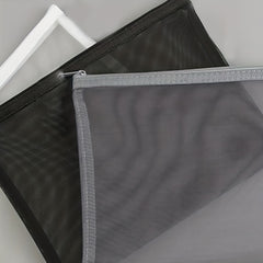 Transparent Mesh Pencil Case Zipper Large Capacity Pen Bag