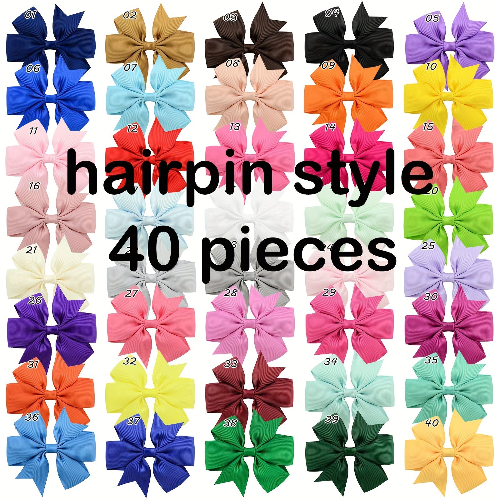 20-40pcs Baby Girls Bow Headband Hairband Hair Accessories