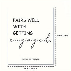 6pcs Engagement Wine Labels Perfect Match Couple Her Cards Bridal