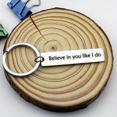 Motivational Keychain Gift For Friends Stainless Steel Keyring