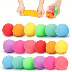 6pcs 1.38 Inch Elastic Ball Fidget Toy for Children & Adults
