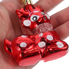 Red Deer Christmas Tree Decoration Set
