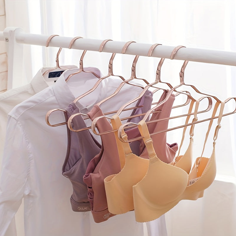 5pcs Metal Clothes Hangers Non-slip Adult Clothes Drying Org