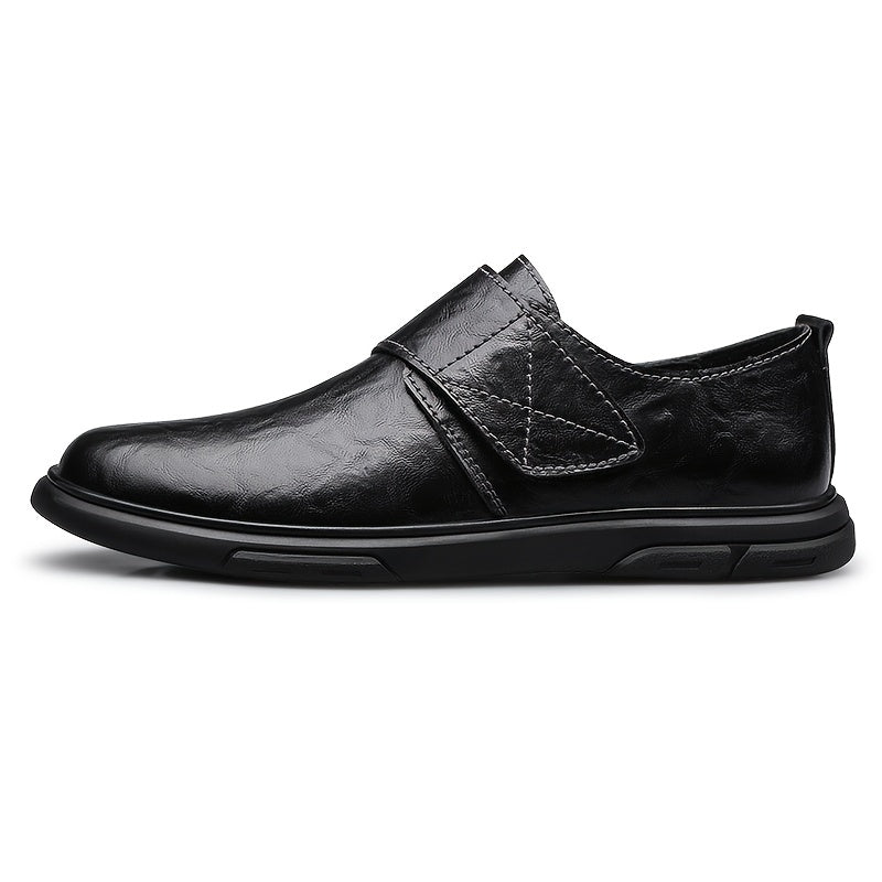 CLOHOO Men's Leather Outdoor Loafer Shoes