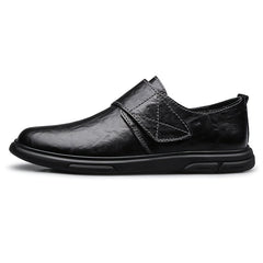 CLOHOO Men's Leather Outdoor Loafer Shoes
