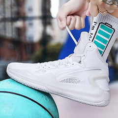 Men's Mesh Lace-up Sneakers for Running Basketball Gym