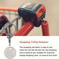 Shopping Cart Keychain Aluminum Alloy Token Keyring