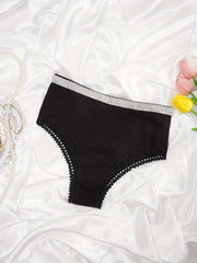 Lace Trim Bra & Panties Lingerie Set