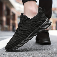 Men's Knit Sneakers Lace Up Breathable