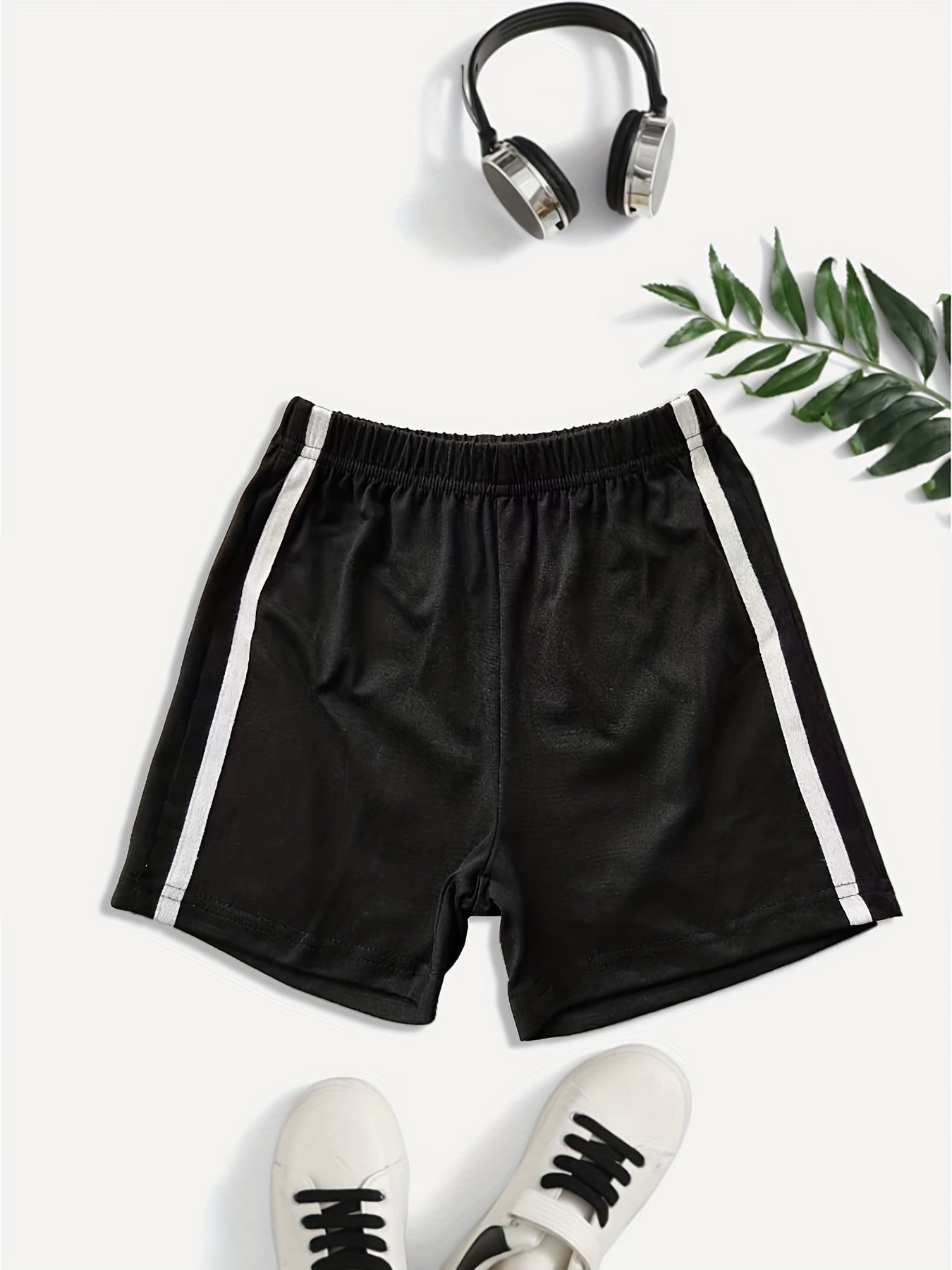 Striped Print Boys Comfortable Creative Shorts Casual Quick drying Shorts