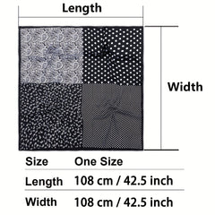 Dotted Paisley Print Bandana Silk Scarf Hair Accessories