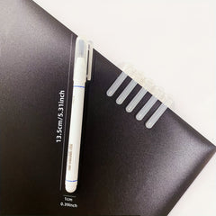 6pcs Double Line Stereo Gel Pens, Colorful Ink, Smooth Writing