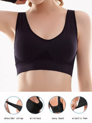 2pcs Seamless Wireless Bras Comfortable & Breathable Supportive Tank Bra