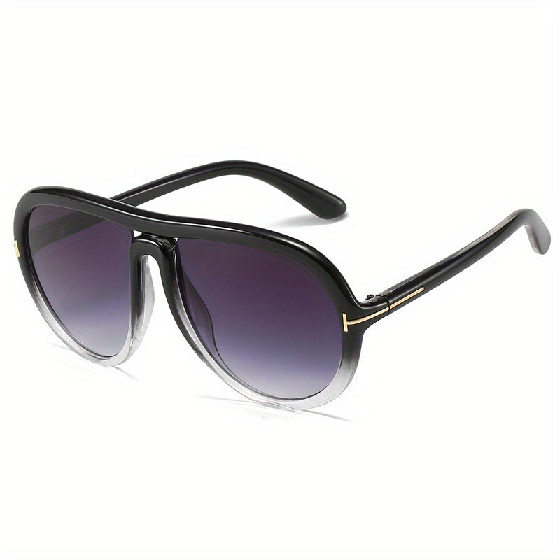 Round Frame Aviator Sunglasses UV400 Gradient Lens Glasses