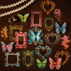 30pcs Dreamy Baroque Border Butterfly Stickers DIY Decor
