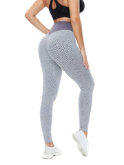 Textured High Waisted Sports Leggings