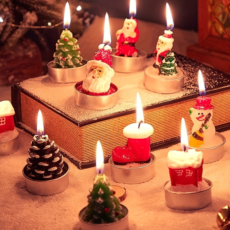 3pcs Christmas Decoration Candles DIY Ornaments