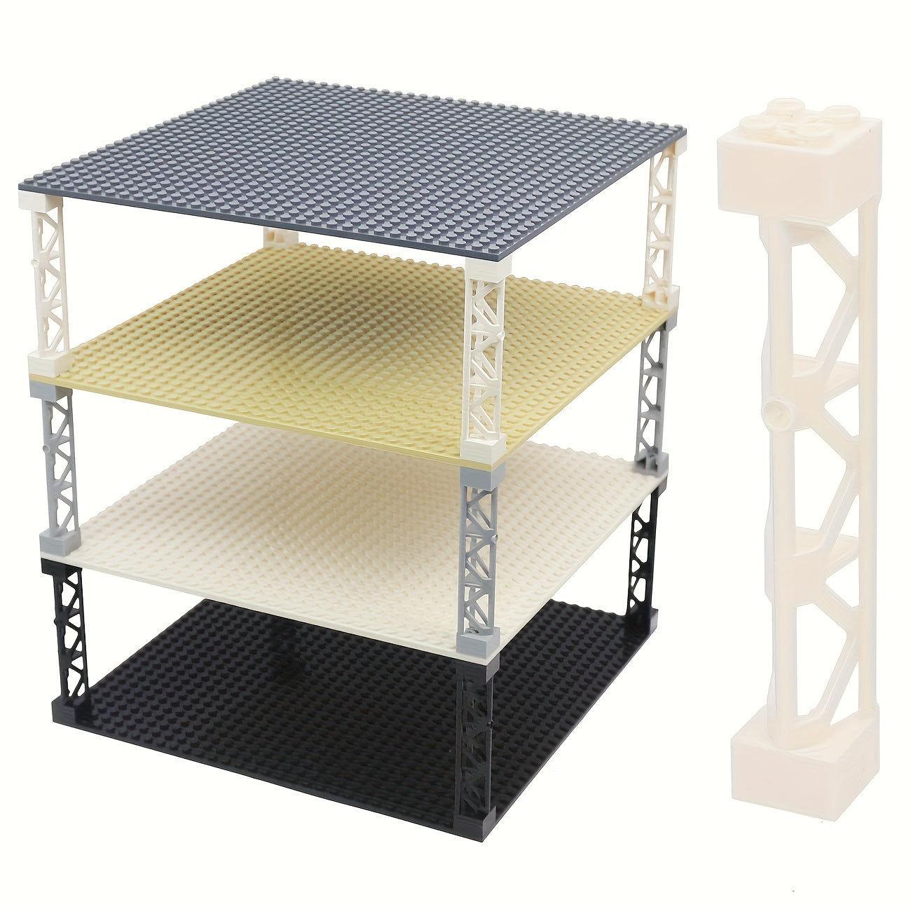 2pcs Four ABS Support Column Stand DIY Building Block Decorative Desktop Tower