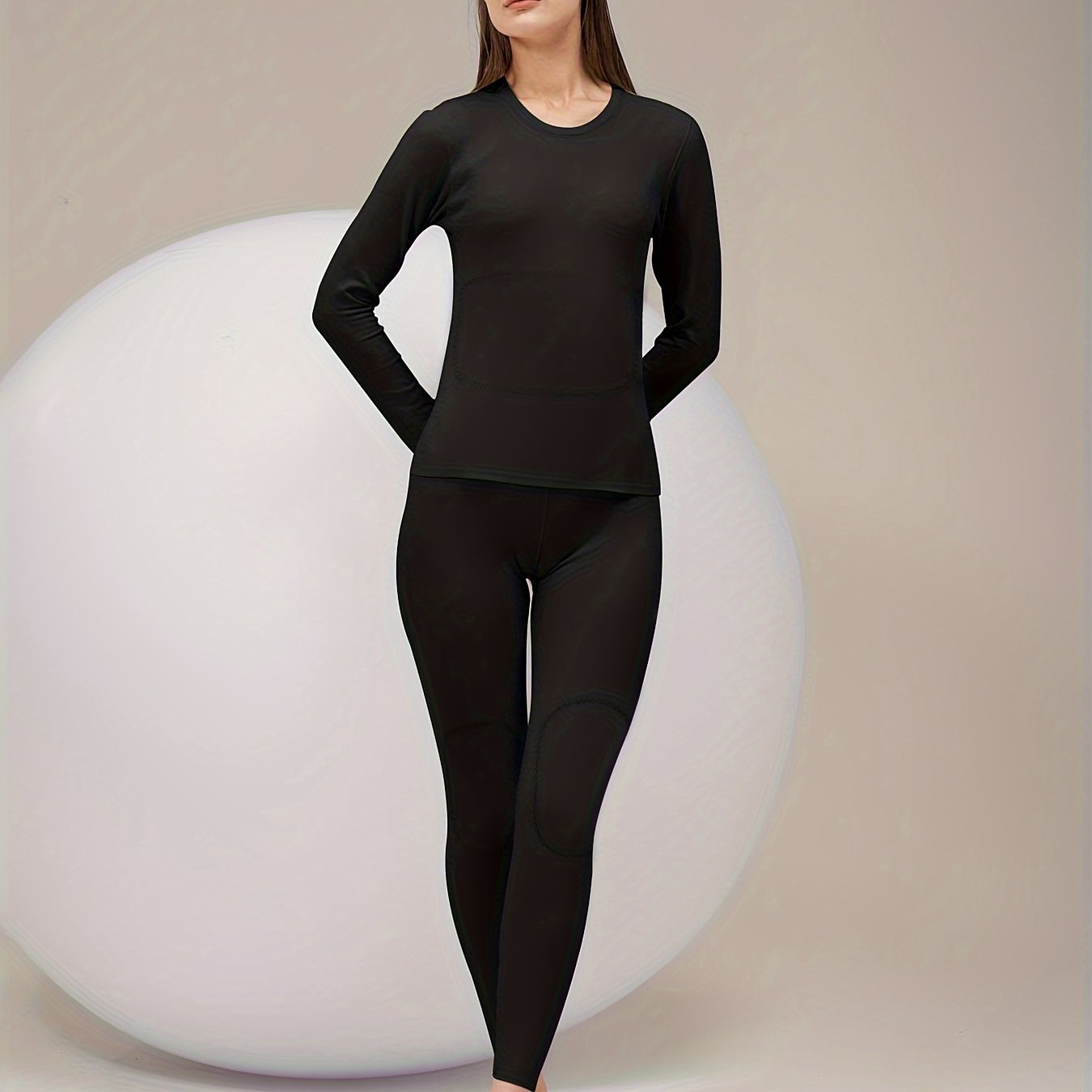 Women's Thermal Underwear Set - Winter Running Top & Leggings