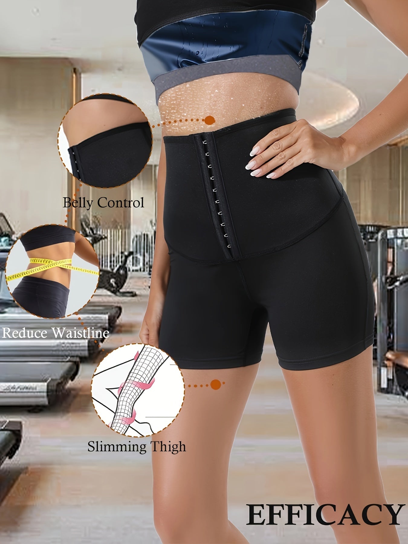 Sleeveless Body Shaper Sauna Sweat Top & Fitness Tummy Control Shorts Suit