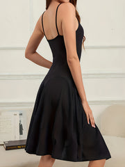 Sexy Solid Slip Nightdress Backless Sleep Dress Women's Sleepwear