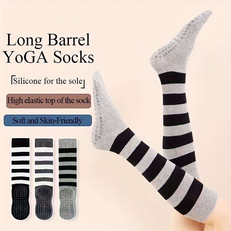 Stripes Pattern Non-slip Warm Yoga Socks Women's Dance Sports Socks